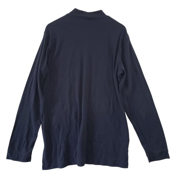 Croft & Barrow Mens Navy Long Sleeve Mock Neck Shirt XLT Normcore Basic Casual - Picture 2 of 6